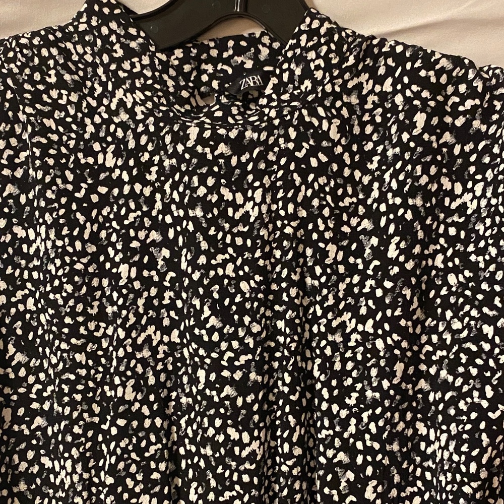 Zara Monochrome Patterned Dress